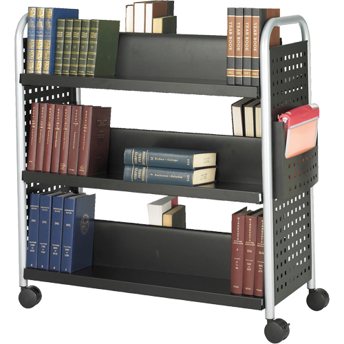 Chariots pour livres Scoot, 200 lb Capacit&eacute;, Noir, 17-3/4" p x 41-1/4" la x 41-1/4" h, Acier Moffatt Supply & Specialties