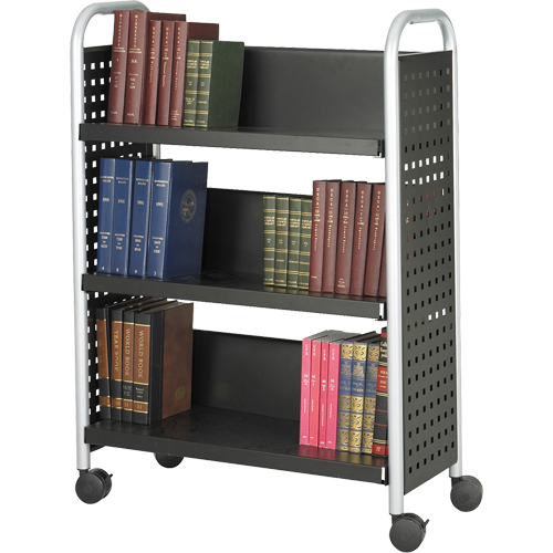 Chariots pour livres Scoot, 200 lb Capacit&eacute;, Noir, 14-1/4" p x 33" la x 44-1/4" h, Acier Moffatt Supply & Specialties