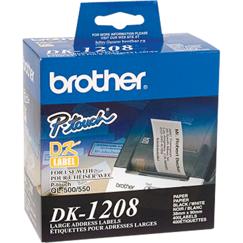 &eacute;tiquettes d'adresse de s&eacute;rie DK, 1-1/2" la x 3-1/2" la x Blanc Moffatt Supply & Specialties