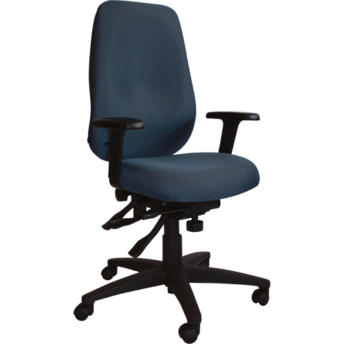 Chaises ergonomiques de s&eacute;rie petite Cierra, Tissu, Bleu, Capacit&eacute; 300 lb Moffatt Supply & Specialties
