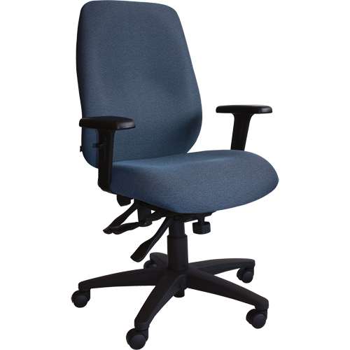 Chaises ergonomiques Cierra , Tissu, Bleu, Capacit&eacute; 250 lb Moffatt Supply & Specialties