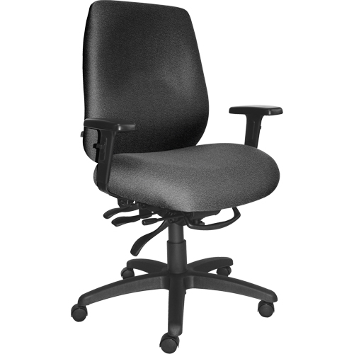 Chaises ergonomiques robustes Cierra , Tissu, Gris, Capacit&eacute; 400 lb Moffatt Supply & Specialties