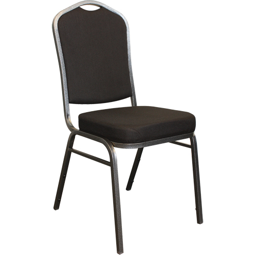 Stacking Chairs, Fabric, 37" High, 275 lbs. Capacity, Black Moffatt Supply & Specialties