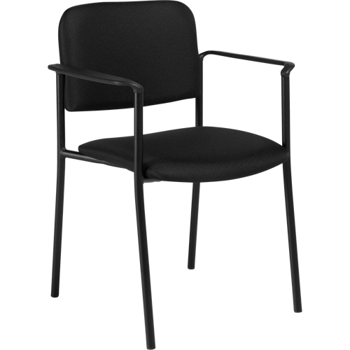 Chaises empilables, Tissu, Hauteur 32", Capacit&eacute; 300 lb, Noir Moffatt Supply & Specialties