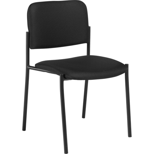 Chaises sans accoudoirs empilables, Tissu, Hauteur 32", Capacit&eacute; 300 lb, Noir Moffatt Supply & Specialties