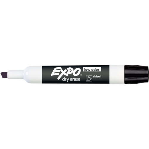 Expo&reg; Whiteboard Marker - Black, Black, Chisel Tip Moffatt Supply & Specialties