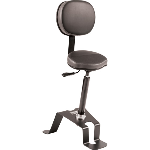 TA300 Ergonomic Sit/Stand Chair, Sit/Stand, Vinyl Seat, Black Moffatt Supply & Specialties