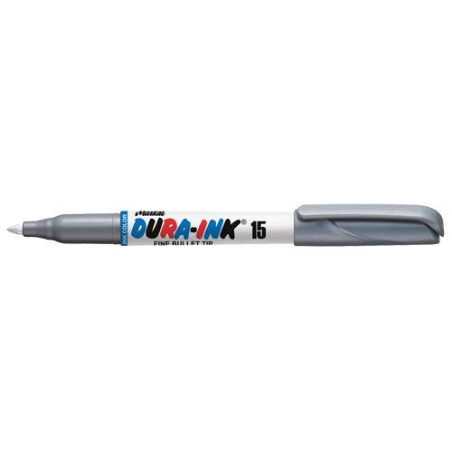Dura-Ink&reg; #15 Permanent Marker, Fine, Silver Moffatt Supply & Specialties