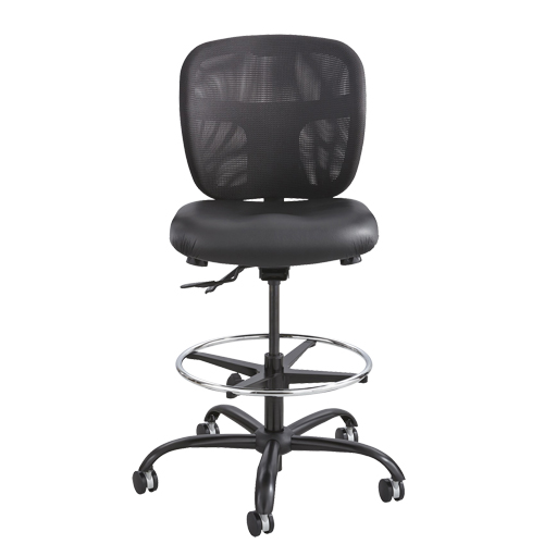 Vue Heavy-Duty Stool, Vinyl, Black, 350 lbs. Capacity Moffatt Supply & Specialties