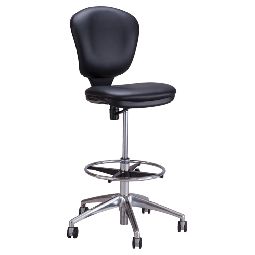 Metro Extended-High Chair, Vinyl, Black, 250 lbs. Capacity Moffatt Supply & Specialties
