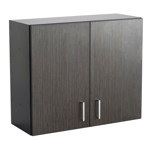 Modular Wall Cabinet, 30" H x 36" W x 15" D, 1 Shelves, Melamine, Asian Night/Black Moffatt Supply & Specialties