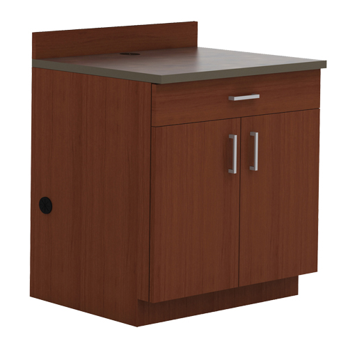 Modular Base Cabinet, Melamine, 39" H x 36" W x 25" D, Mahogany Moffatt Supply & Specialties