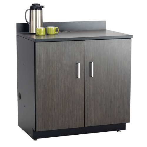 Armoire modulaire de base, M&eacute;lamine, 2 Tablettes, 39" h x 36" la x 25" P, Nuit d'Asie/noir Moffatt Supply & Specialties