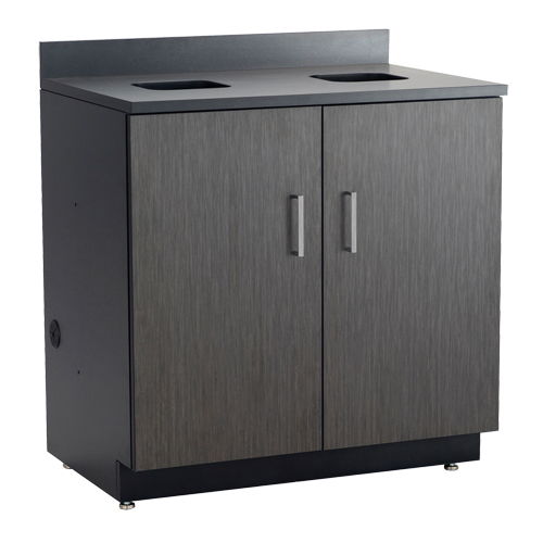 Armoire modulaire de base, M&eacute;lamine, 39" h x 36" la x 25" P, Nuit d'Asie/noir Moffatt Supply & Specialties