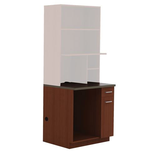 Modular Cabinet, Melamine, 39" H x 36" W x 25" D, Mahogany Moffatt Supply & Specialties