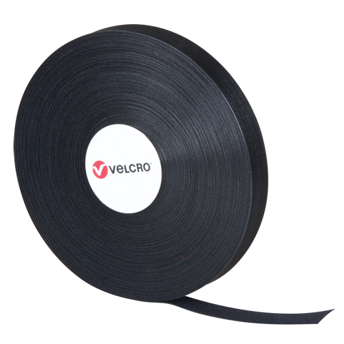 QWIK Fastener Ties, Hook & Loop, 25 yds x 3/4", Self-Grip, Black Moffatt Supply & Specialties