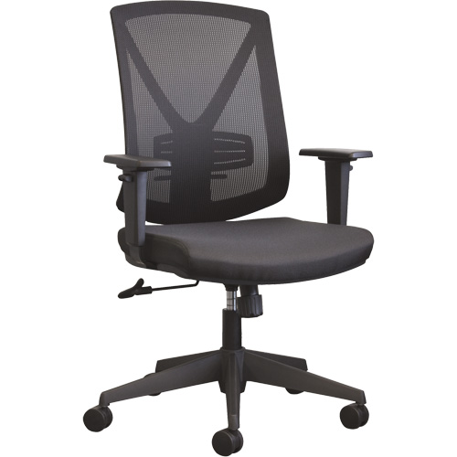 Activ A-47 Synchro Office Chair, Fabric, Black, 275 lbs. Capacity Moffatt Supply & Specialties