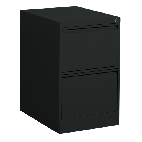 Classeur vertical, Acier, 2 tiroirs, 18-1/7" la x 25" p x 29" h, Noir Moffatt Supply & Specialties