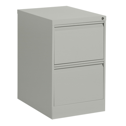 Vertical Filing Cabinet, Steel, 2 Drawers, 18-1/7" W x 25" D x 29" H, Grey Moffatt Supply & Specialties