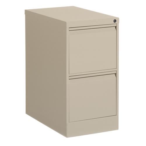 Vertical Filing Cabinet, Steel, 2 Drawers, 15-1/7" W x 25" D x 29" H, Beige Moffatt Supply & Specialties