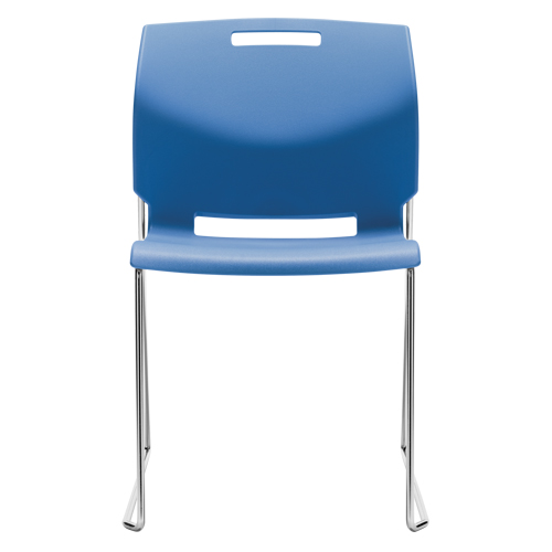 Chair, Plastic, 32-1/2" High, 300 lbs. Capacity, Blue Moffatt Supply & Specialties