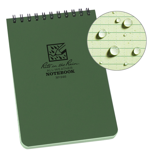 Pocket Top-Spiral Notebook, Soft Cover, Green, 100 Pages, 4" W x 6" L Moffatt Supply & Specialties