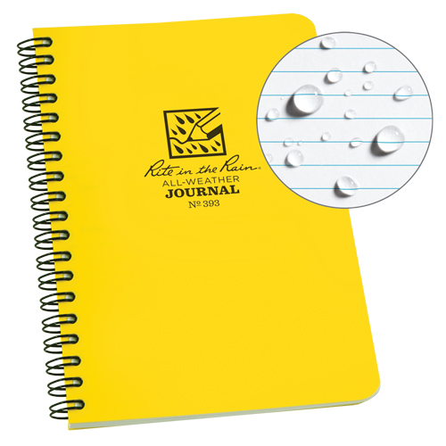 Carnet de notes de poche &agrave; spirale lat&eacute;rale, Couverture souple, Jaune, 64 Pages, 4-5/8" , 7"  Moffatt Supply & Specialties