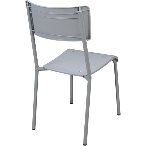 Ventura Stacking Chair, Polypropylene, 36" High, 300 lbs. Capacity, Grey Moffatt Supply & Specialties