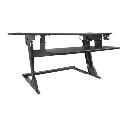 Goya Sit-Stand Workstation, Desktop Unit, 20" H x 42" W x 16" D, Black Moffatt Supply & Specialties