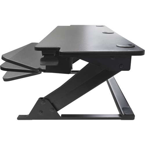 Goya Sit-Stand Workstation, Desktop Unit, 20" H x 42" W x 16" D, Black Moffatt Supply & Specialties