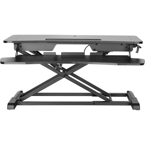 Goya Sit-Stand Workstation, Desktop Unit, 22" H x 31-1/2" W x 24" D, Black Moffatt Supply & Specialties