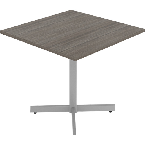 Tables de caf&eacute;t&eacute;ria, 36" lo x 36" la x 29-1/2" h, Dessus de 1", Stratifi&eacute;, Gris/Blanc Moffatt Supply & Specialties