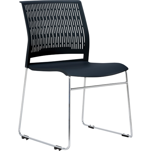 Activ Series Stacking Chairs, Polypropylene, 32-3/8" High, 275 lbs. Capacity, Black Moffatt Supply & Specialties