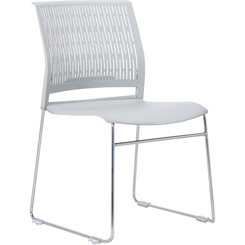 Activ Series Stacking Chairs, Polypropylene, 32-3/8" High, 275 lbs. Capacity, Grey Moffatt Supply & Specialties