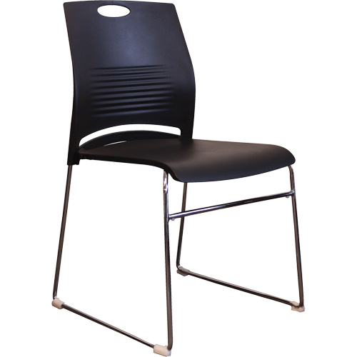 Chaises empilables s&eacute;rie Activ, Plastique, Hauteur 23", Capacit&eacute; 275 lb, Noir Moffatt Supply & Specialties