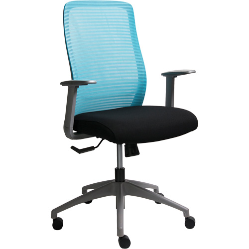 Era Series Adjustable Office Chair, Fabric/Mesh, Blue, 275 lbs. Capacity Moffatt Supply & Specialties