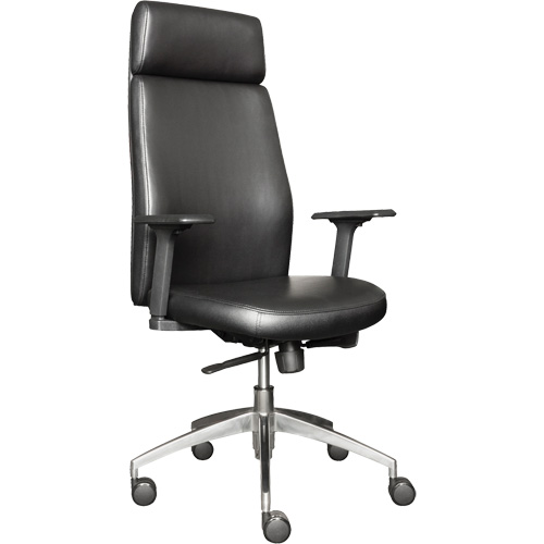 Activ Series High Back Executive Chair, Polyurethane/Vinyl, Black, 275 lbs. Capacity Moffatt Supply & Specialties