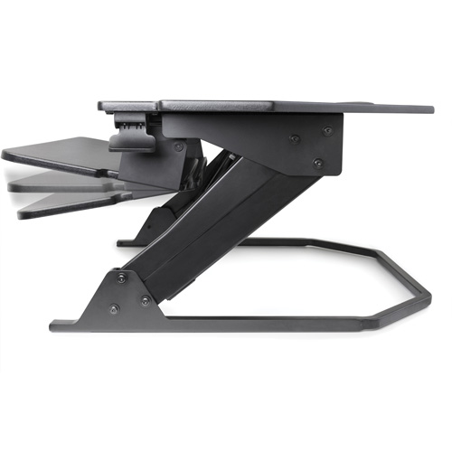 Goya Sit-Stand Corner Work Station, Desktop Unit, 20" H x 42" W x 37-4/5" D, Black Moffatt Supply & Specialties