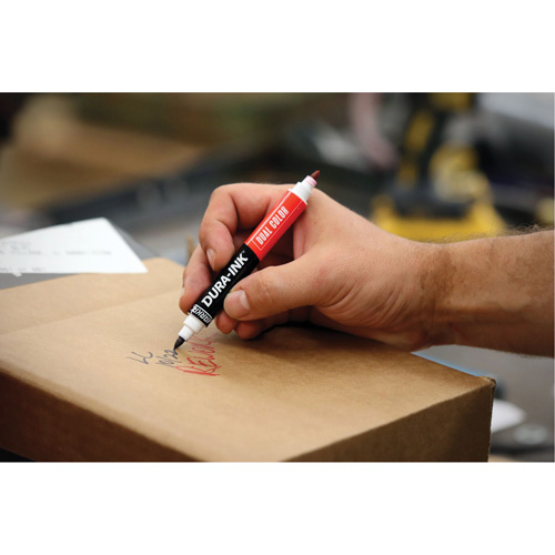 Markal&reg; Dura-Ink&reg; Dual Colour Permanent Ink Marker, Black/Red, Bullet Tip Moffatt Supply & Specialties