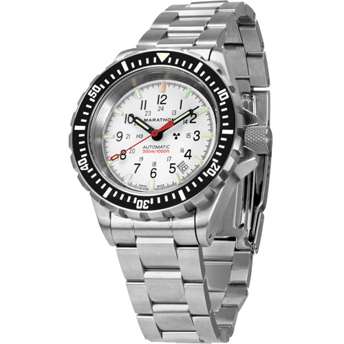 Grande montre automatique de plong&eacute;e &eacute;dition arctique GSAR avec bracelet en acier inoxydable, Num&eacute;rique, &agrave; piles, 41 mm, Argent Moffatt Supply & Specialties