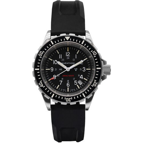 Large Diver's Quartz Watch, Digital, Battery Operated, 41 mm, Black Moffatt Supply & Specialties