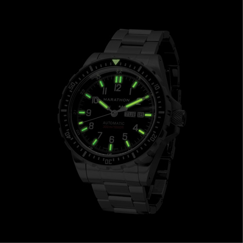 Jumbo Day/Date Automatic Watch with Stainless Steel Bracelet, Digital, Battery Operated, 46 mm, Silver Moffatt Supply & Specialties