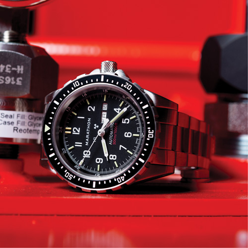 Jumbo Day/Date Automatic Watch with Stainless Steel Bracelet, Digital, Battery Operated, 46 mm, Silver Moffatt Supply & Specialties