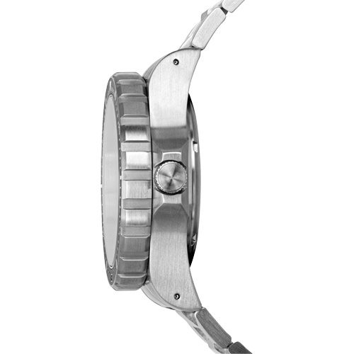Jumbo Day/Date Automatic Watch with Stainless Steel Bracelet, Digital, Battery Operated, 46 mm, Silver Moffatt Supply & Specialties