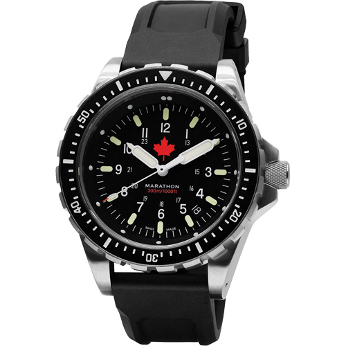 Red Maple Jumbo Diver's Quartz Watch, Digital, Battery Operated, 46 mm, Black Moffatt Supply & Specialties