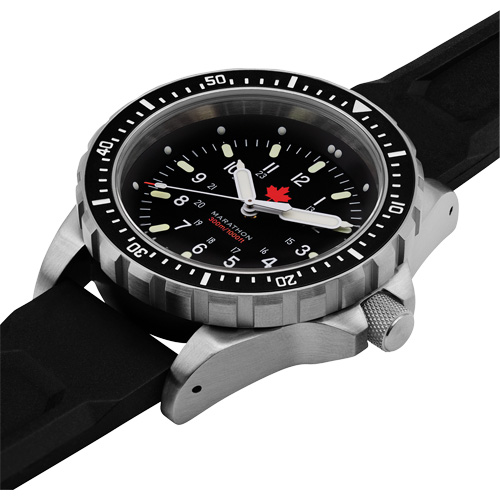 Red Maple Jumbo Diver's Quartz Watch, Digital, Battery Operated, 46 mm, Black Moffatt Supply & Specialties