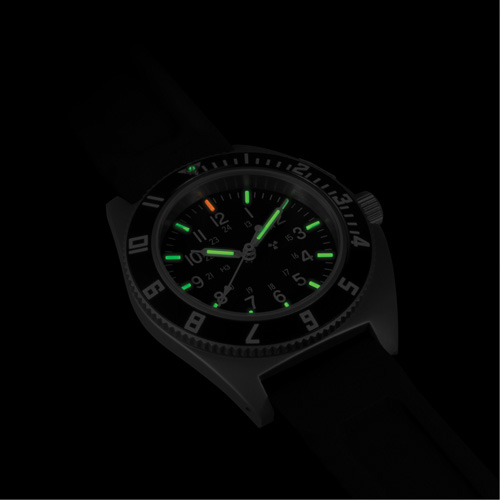 Steel Navigator Watch on 3-Piece Rubber Strap Kit, Digital, Battery Operated, 41 mm, Black Moffatt Supply & Specialties