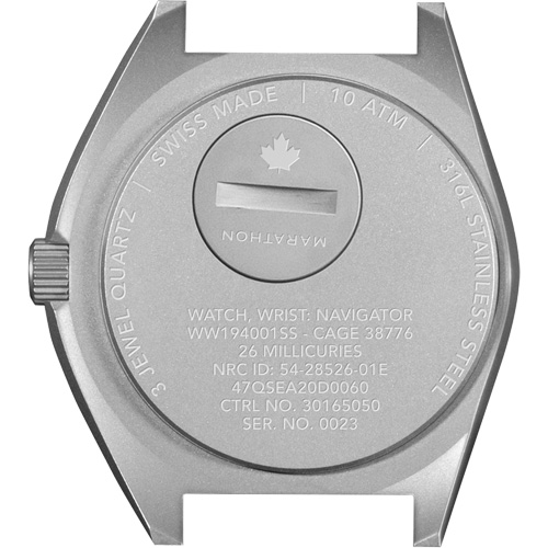 Steel Navigator Watch on 3-Piece Rubber Strap Kit, Digital, Battery Operated, 41 mm, Black Moffatt Supply & Specialties