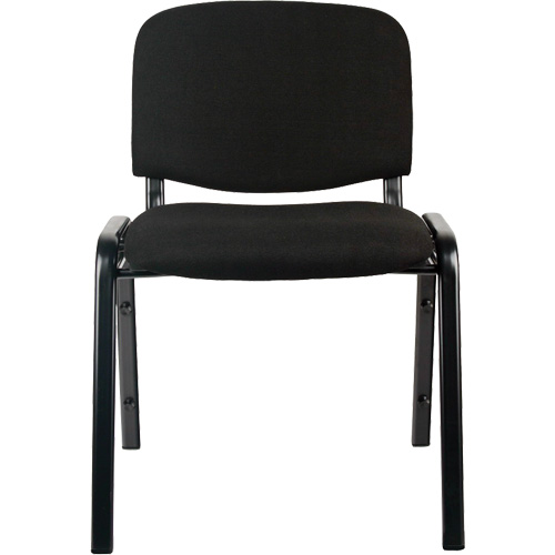Chaises empilables, Tissu, Hauteur 32", Capacit&eacute; 250 lb, Noir Moffatt Supply & Specialties