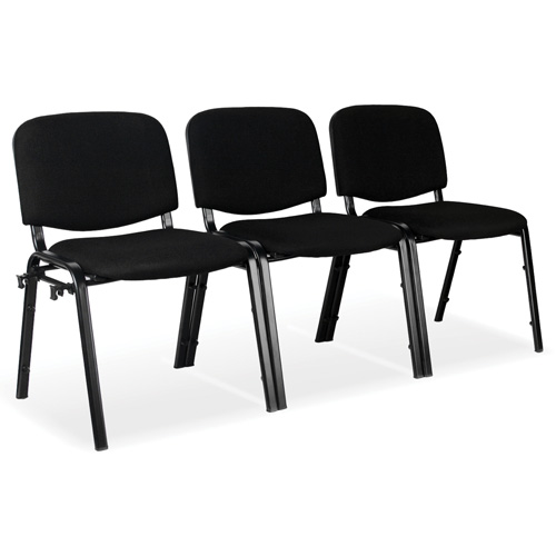 Chaises empilables, Tissu, Hauteur 32", Capacit&eacute; 250 lb, Noir Moffatt Supply & Specialties
